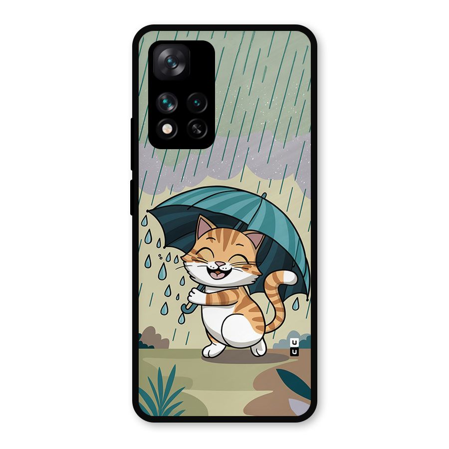 Cat In Rain Metal Back Case for Xiaomi 11i Hypercharge 5G