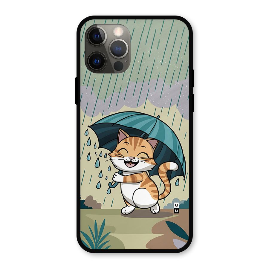 Cat In Rain Metal Back Case for iPhone 12 Pro