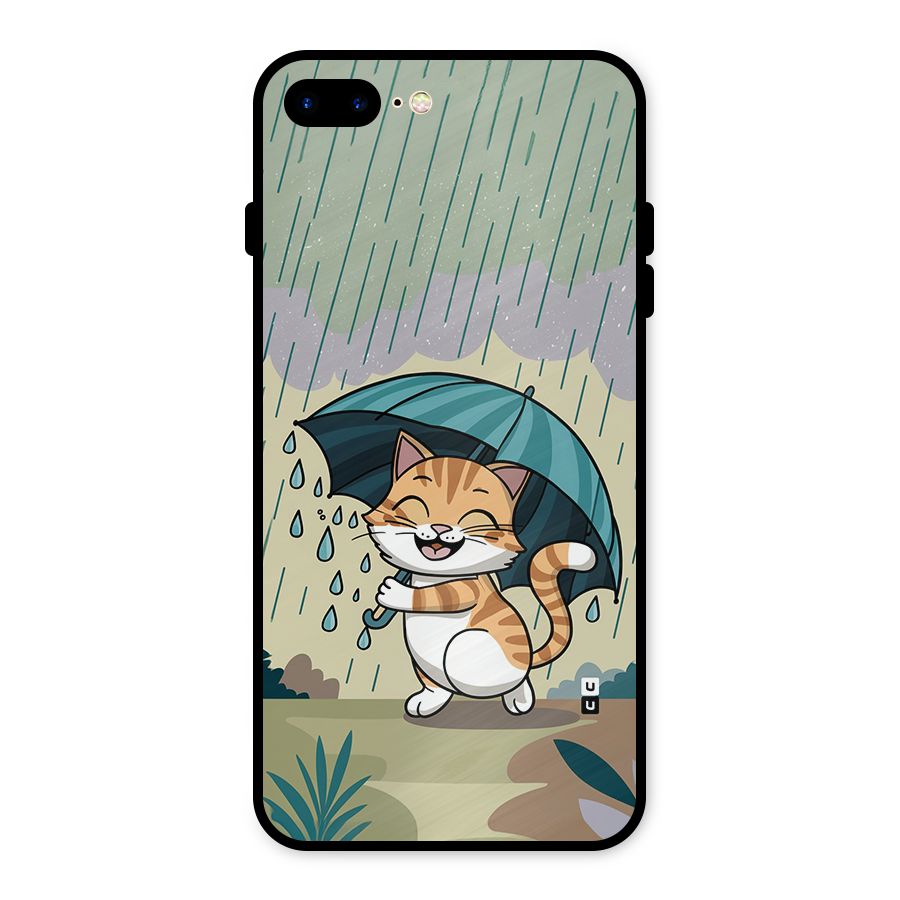 Cat In Rain Metal Back Case for iPhone 7 Plus