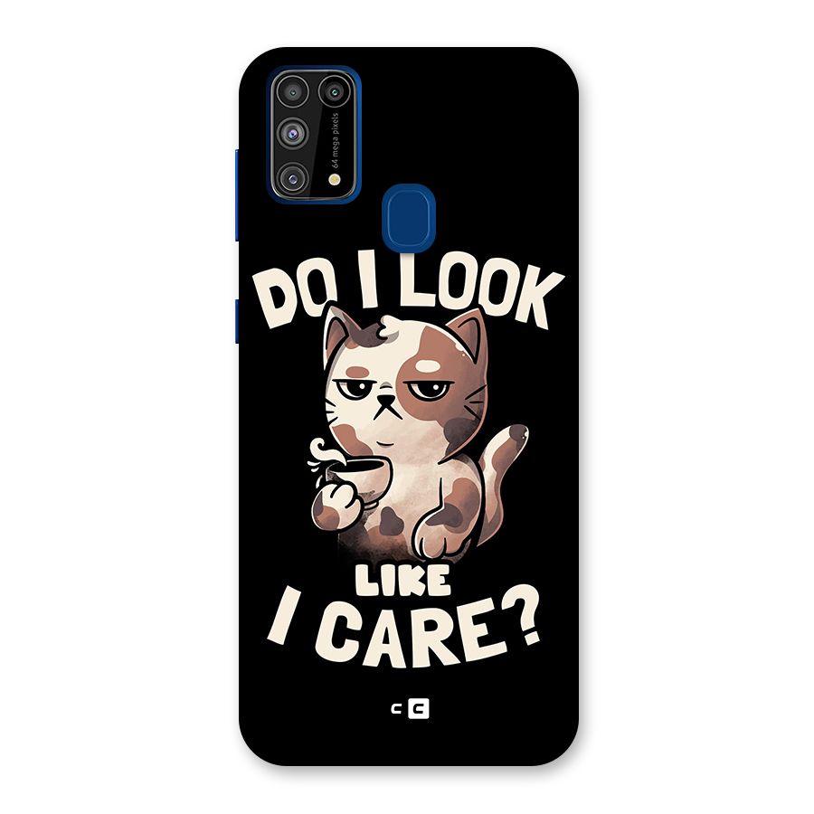 Cat Look Like Care Glass Back Case for Galaxy F41