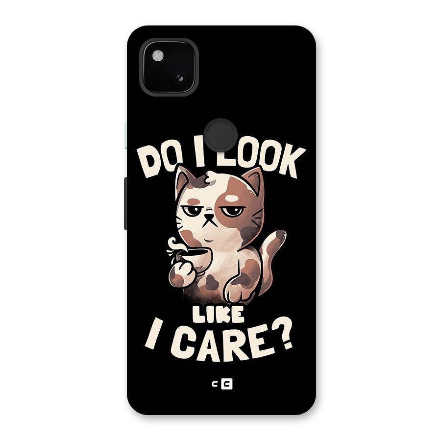 Cat Look Like Care Glass Back Case for Google Pixel 4a