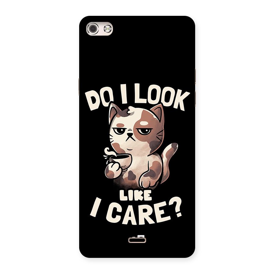 Cat Look Like Care Back Case for Micromax Canvas Silver 5