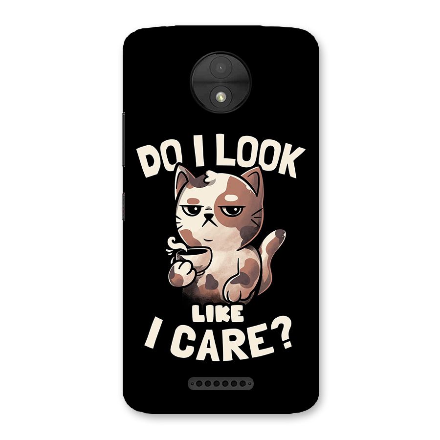Cat Look Like Care Back Case for Moto C