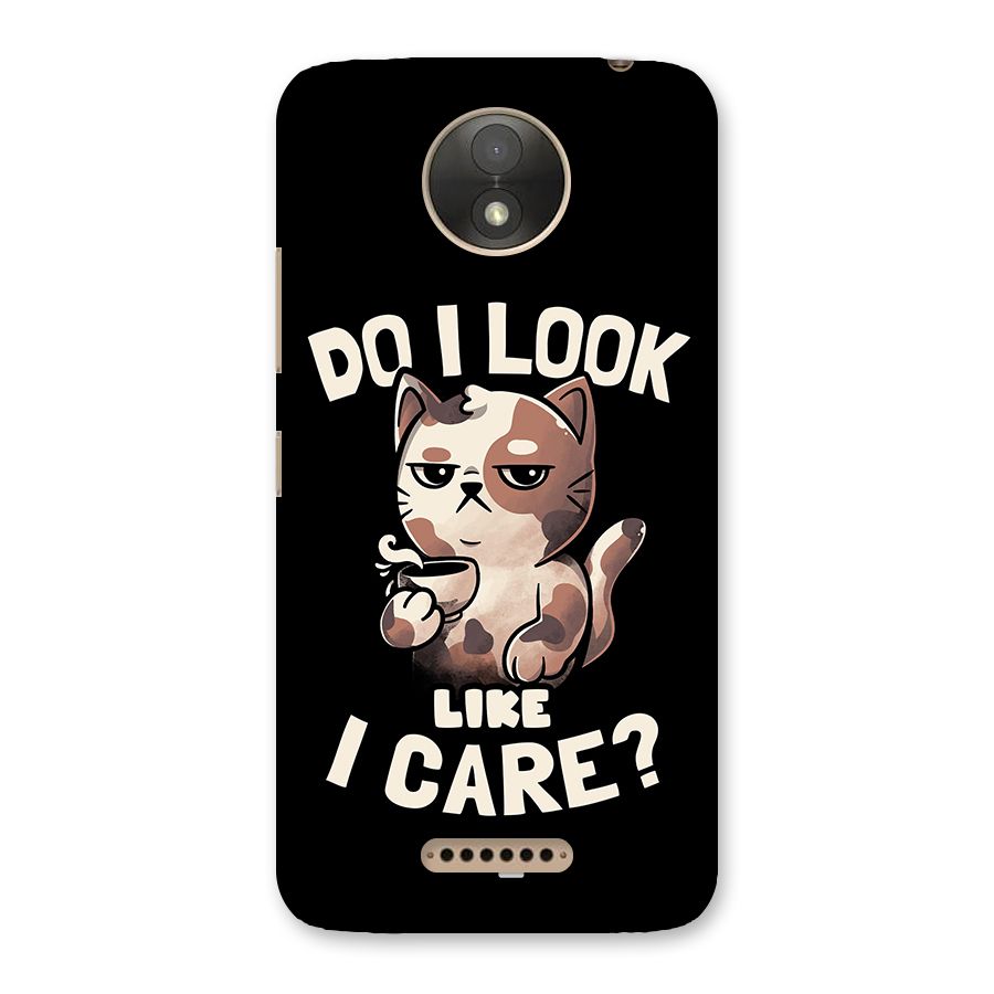Cat Look Like Care Back Case for Moto C Plus