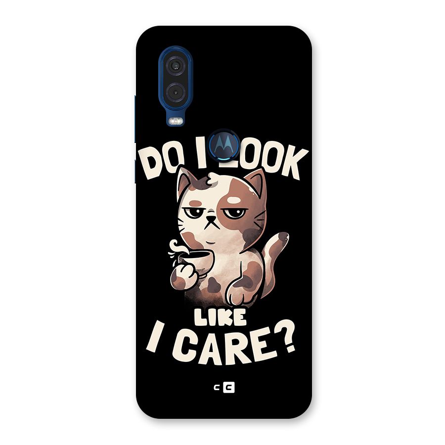 Cat Look Like Care Back Case for Motorola One Vision