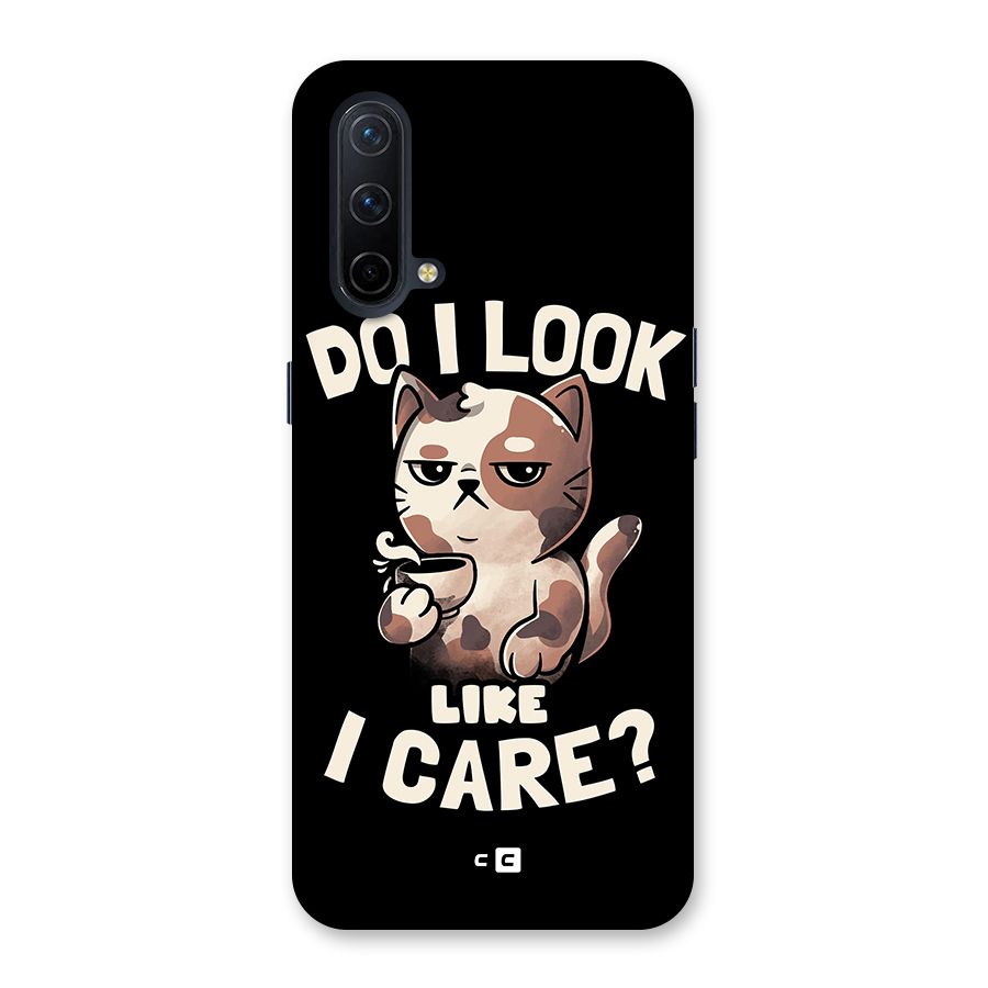 Cat Look Like Care Glass Back Case for OnePlus Nord CE 5G