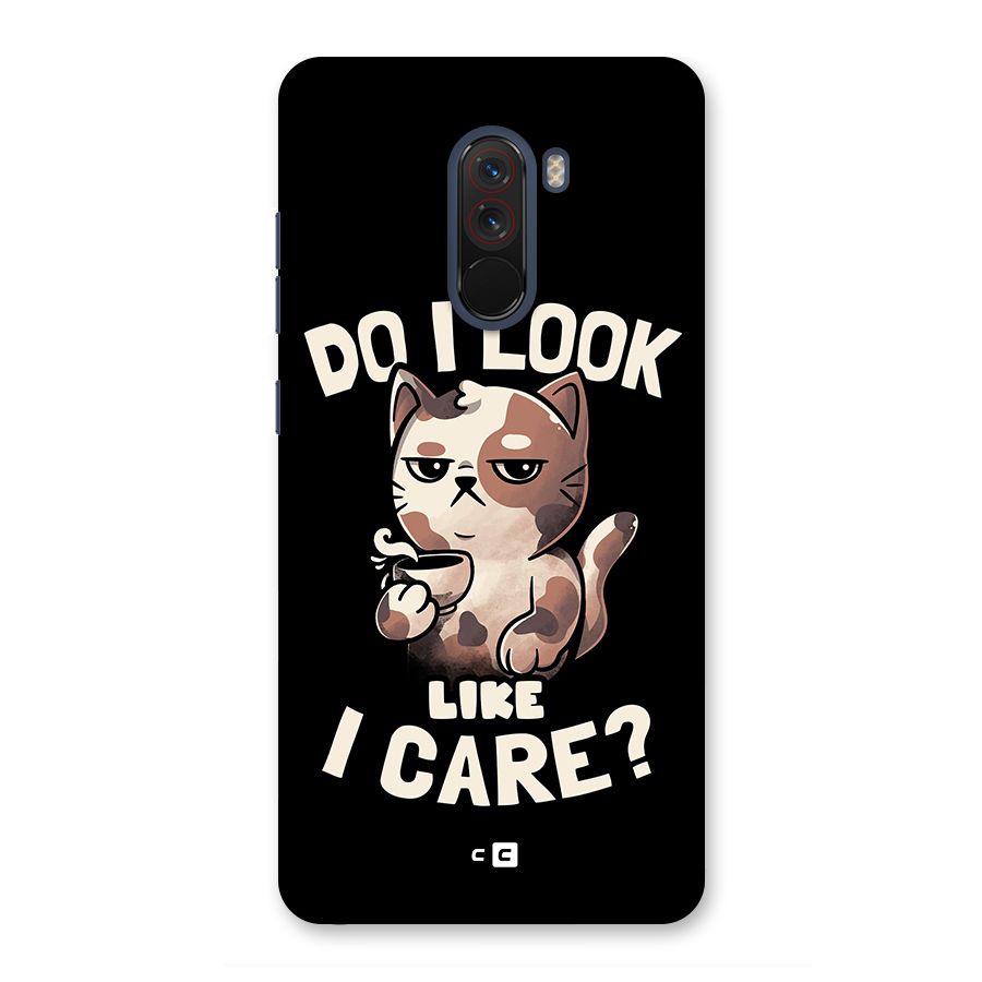 Cat Look Like Care Glass Back Case for Poco F1