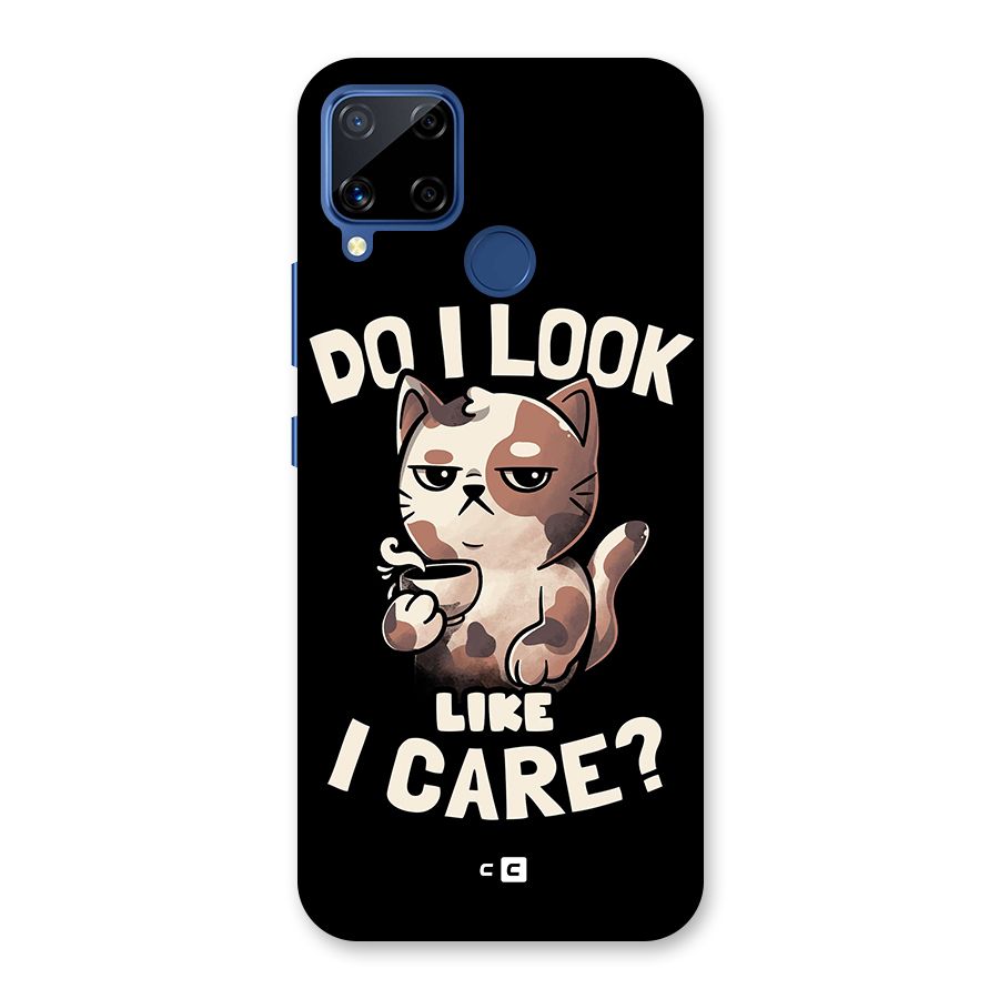 Cat Look Like Care Glass Back Case for Realme Narzo 30A
