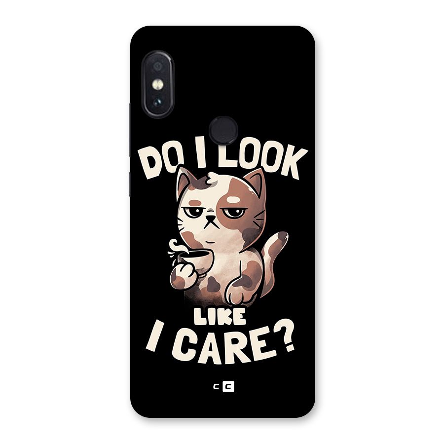 Cat Look Like Care Glass Back Case for Redmi Note 5 Pro