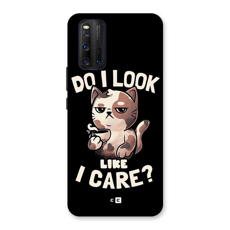 Cat Look Like Care Glass Back Case for Vivo iQOO 3