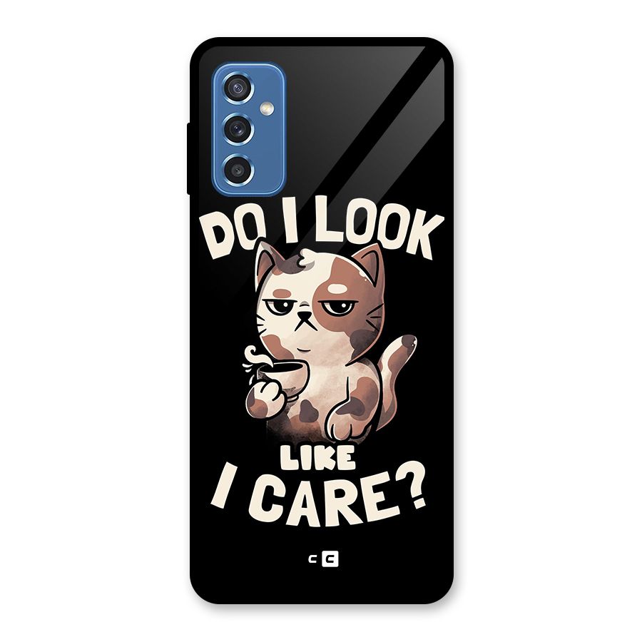 Cat Look Like Care Glass Back Case for Galaxy M52 5G