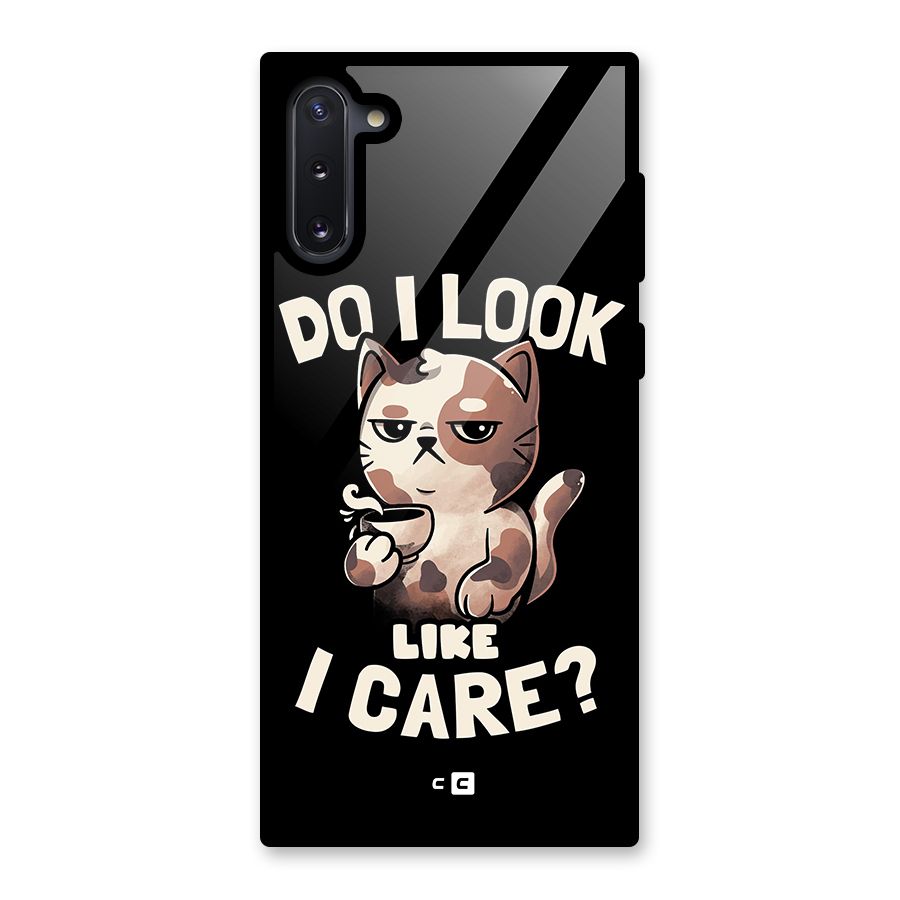 Cat Look Like Care Glass Back Case for Galaxy Note 10