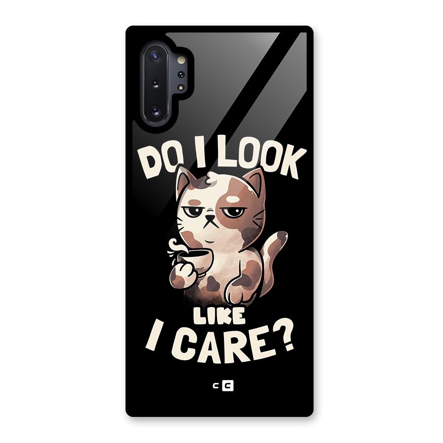 Cat Look Like Care Glass Back Case for Galaxy Note 10 Plus