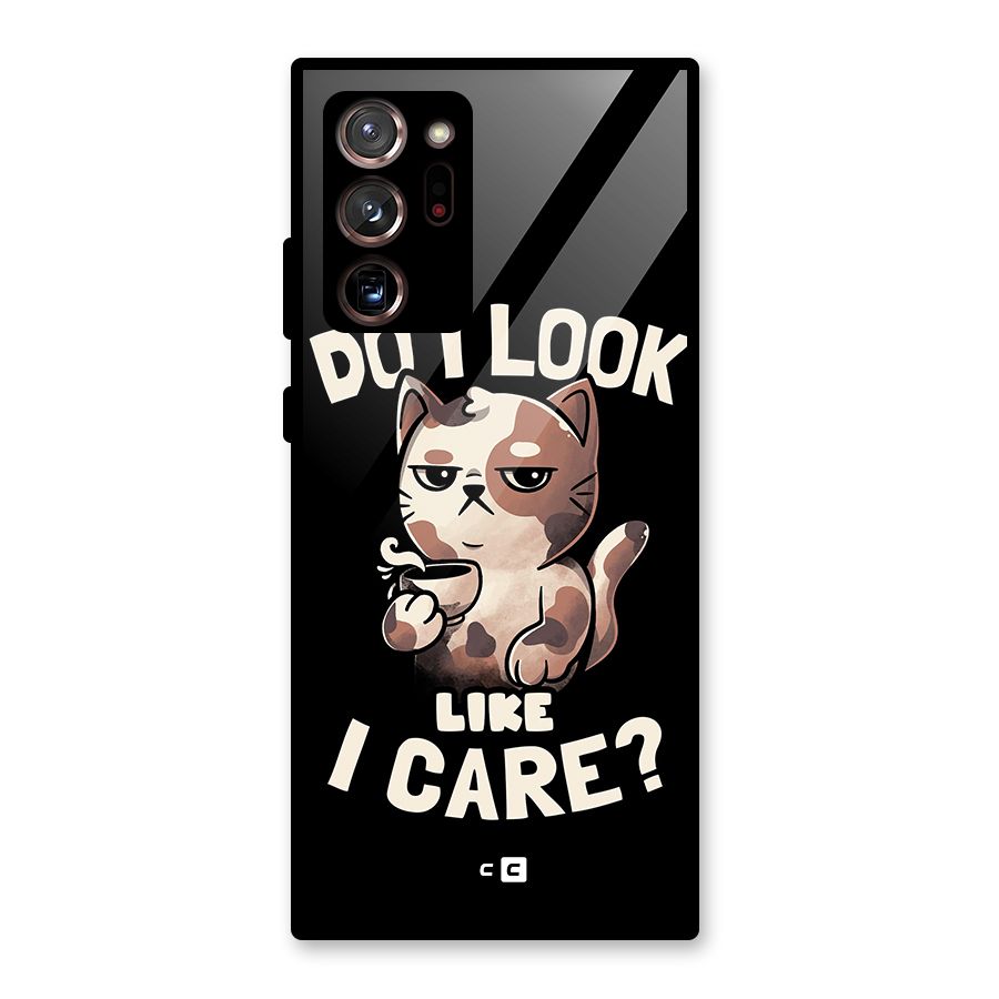 Cat Look Like Care Glass Back Case for Galaxy Note 20 Ultra