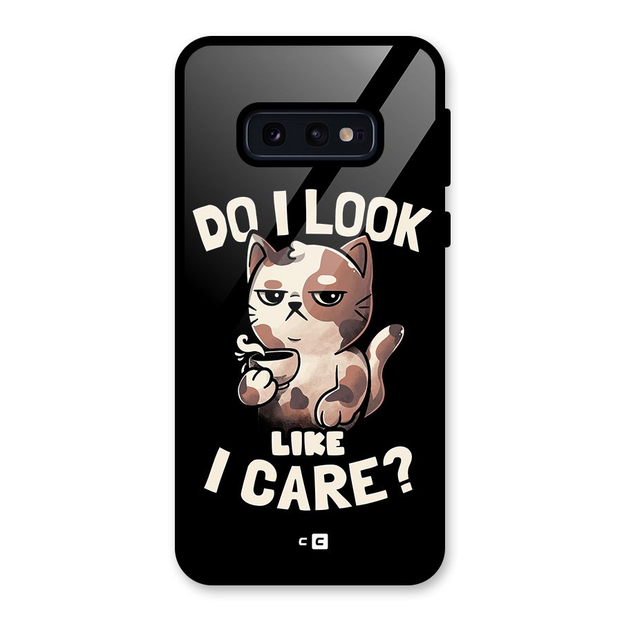 Cat Look Like Care Glass Back Case for Galaxy S10e