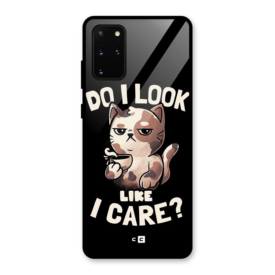 Cat Look Like Care Glass Back Case for Galaxy S20 Plus