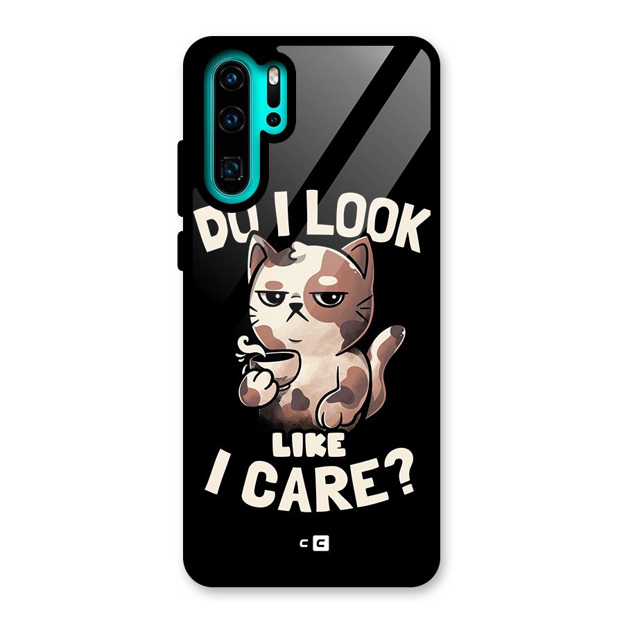 Cat Look Like Care Glass Back Case for Huawei P30 Pro