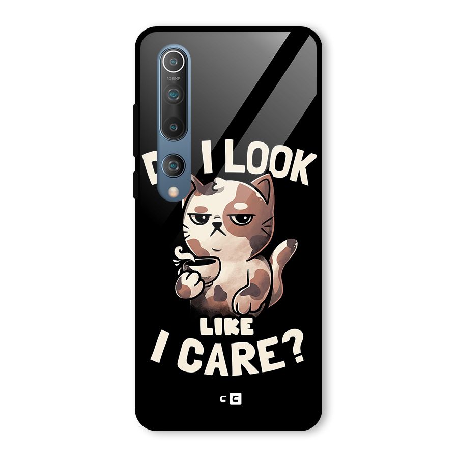 Cat Look Like Care Glass Back Case for Mi 10