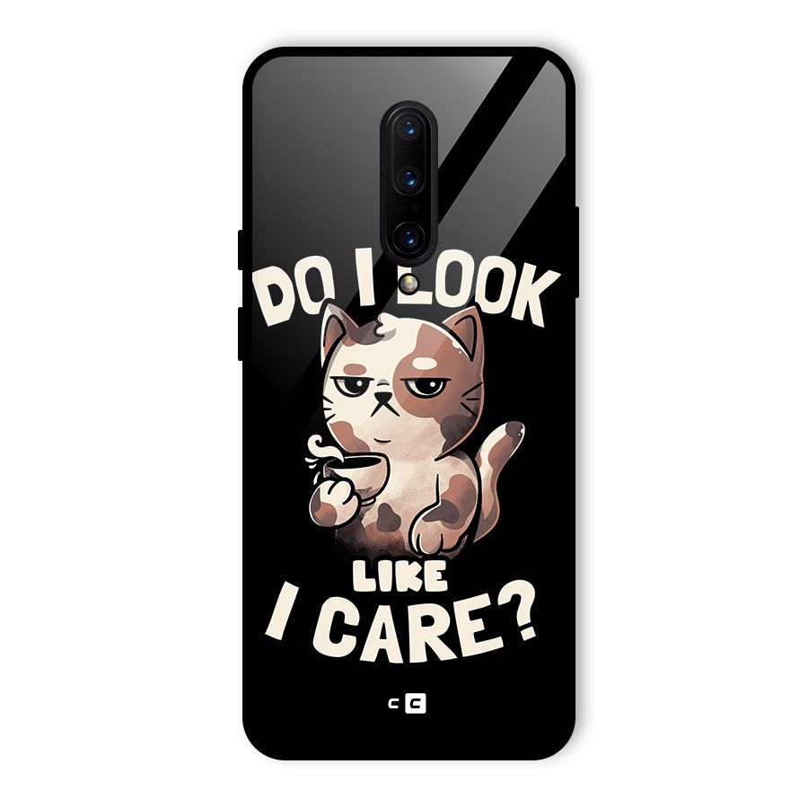 Cat Look Like Care Glass Back Case for OnePlus 7 Pro