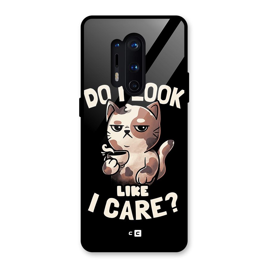 Cat Look Like Care Glass Back Case for OnePlus 8 Pro