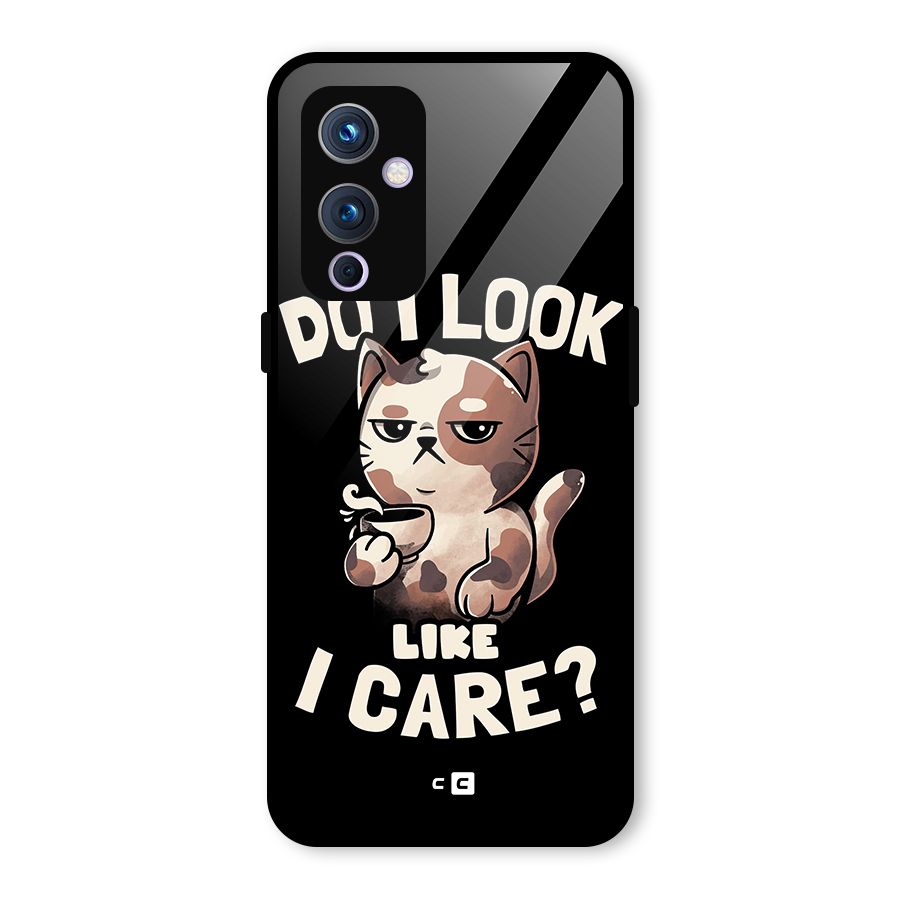 Cat Look Like Care Glass Back Case for OnePlus 9