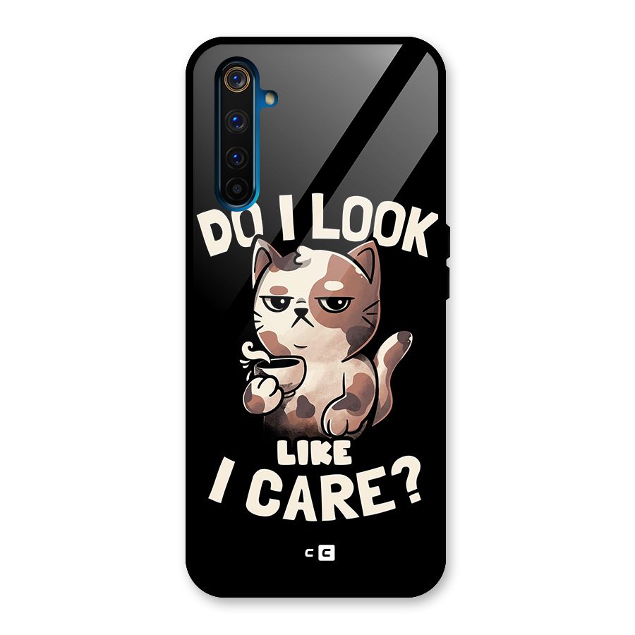 Cat Look Like Care Glass Back Case for Realme 6 Pro