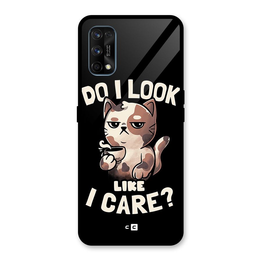 Cat Look Like Care Glass Back Case for Realme 7 Pro