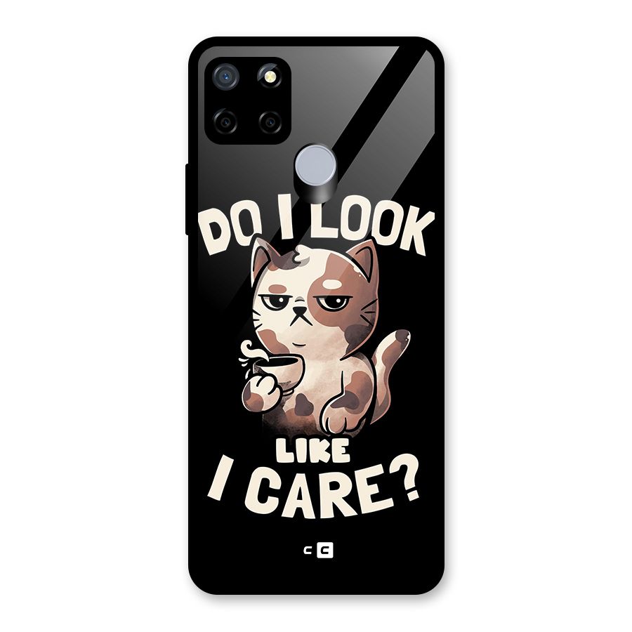 Cat Look Like Care Glass Back Case for Realme Narzo 30A