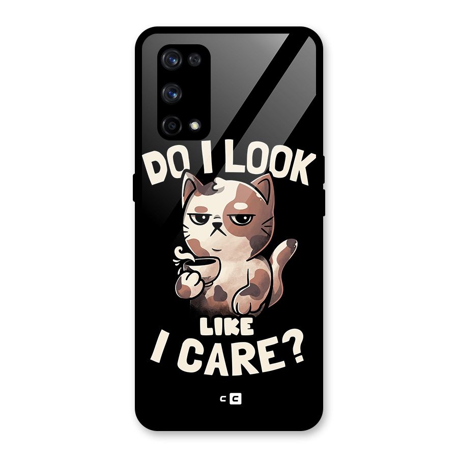 Cat Look Like Care Glass Back Case for Realme X7 Pro