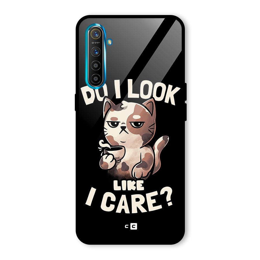Cat Look Like Care Glass Back Case for Realme XT