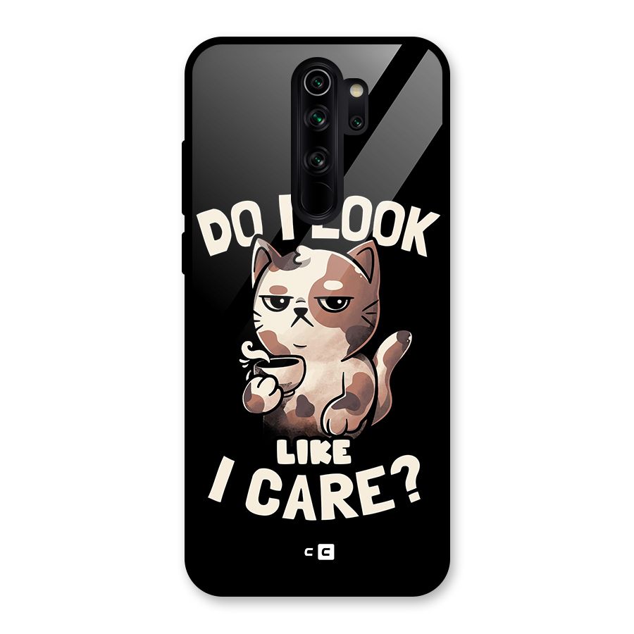 Cat Look Like Care Glass Back Case for Redmi Note 8 Pro