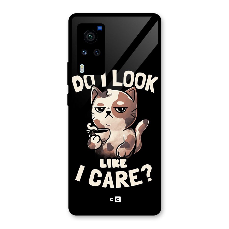 Cat Look Like Care Glass Back Case for Vivo X60 Pro