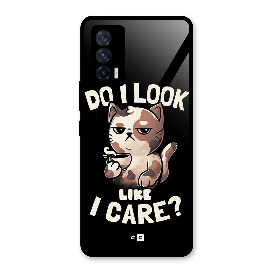 Cat Look Like Care Glass Back Case for Vivo iQOO 7 5G