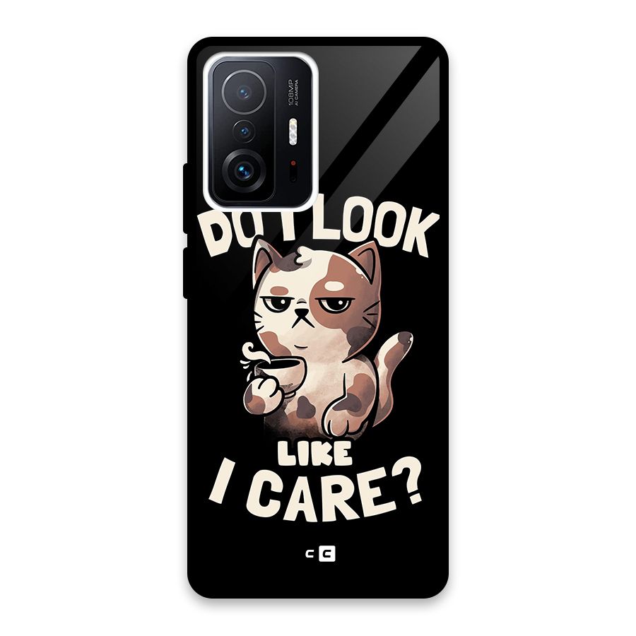 Cat Look Like Care Glass Back Case for Xiaomi 11T Pro