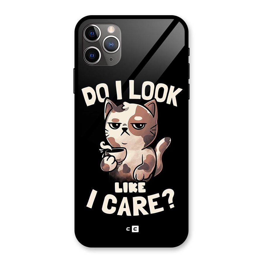 Cat Look Like Care Glass Back Case for iPhone 11 Pro Max