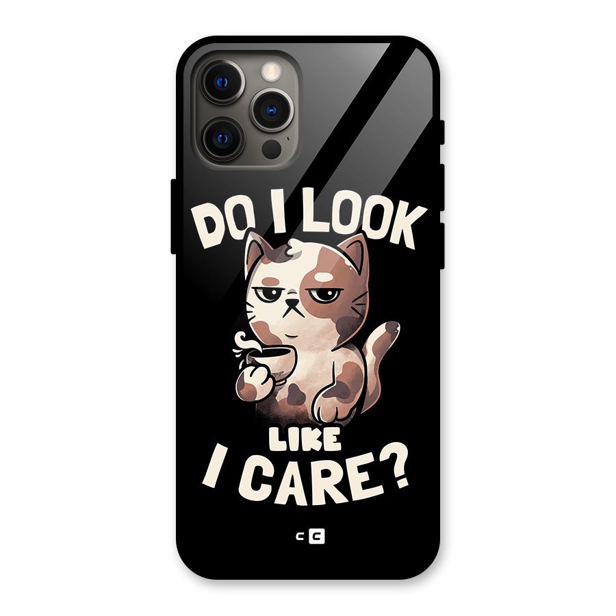 Cat Look Like Care Glass Back Case for iPhone 12 Pro Max