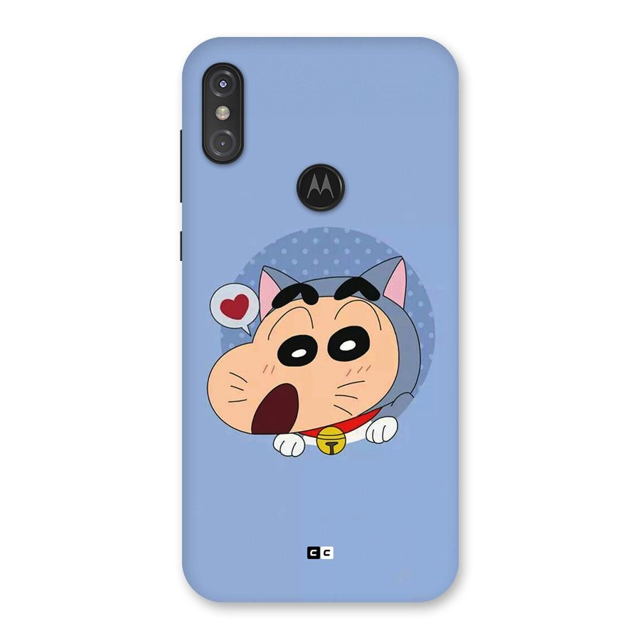Cat Shinchan Back Case for Motorola One Power