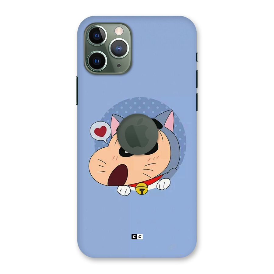 Cat Shinchan Back Case for iPhone 11 Pro Logo Cut