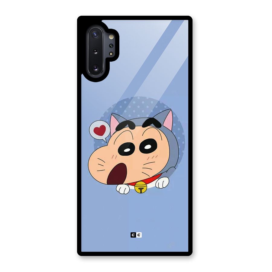 Cat Shinchan Glass Back Case for Galaxy Note 10 Plus