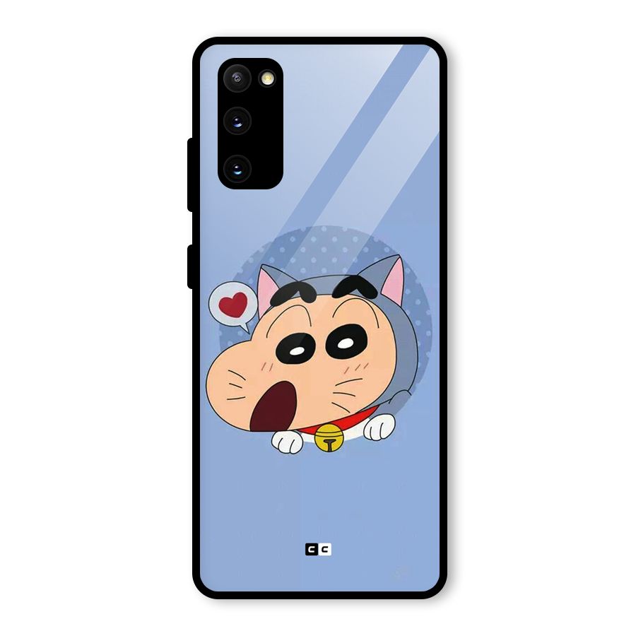 Cat Shinchan Glass Back Case for Galaxy S20 FE 5G