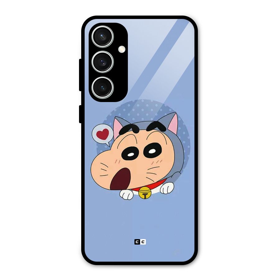 Cat Shinchan Glass Back Case for Galaxy S23 FE