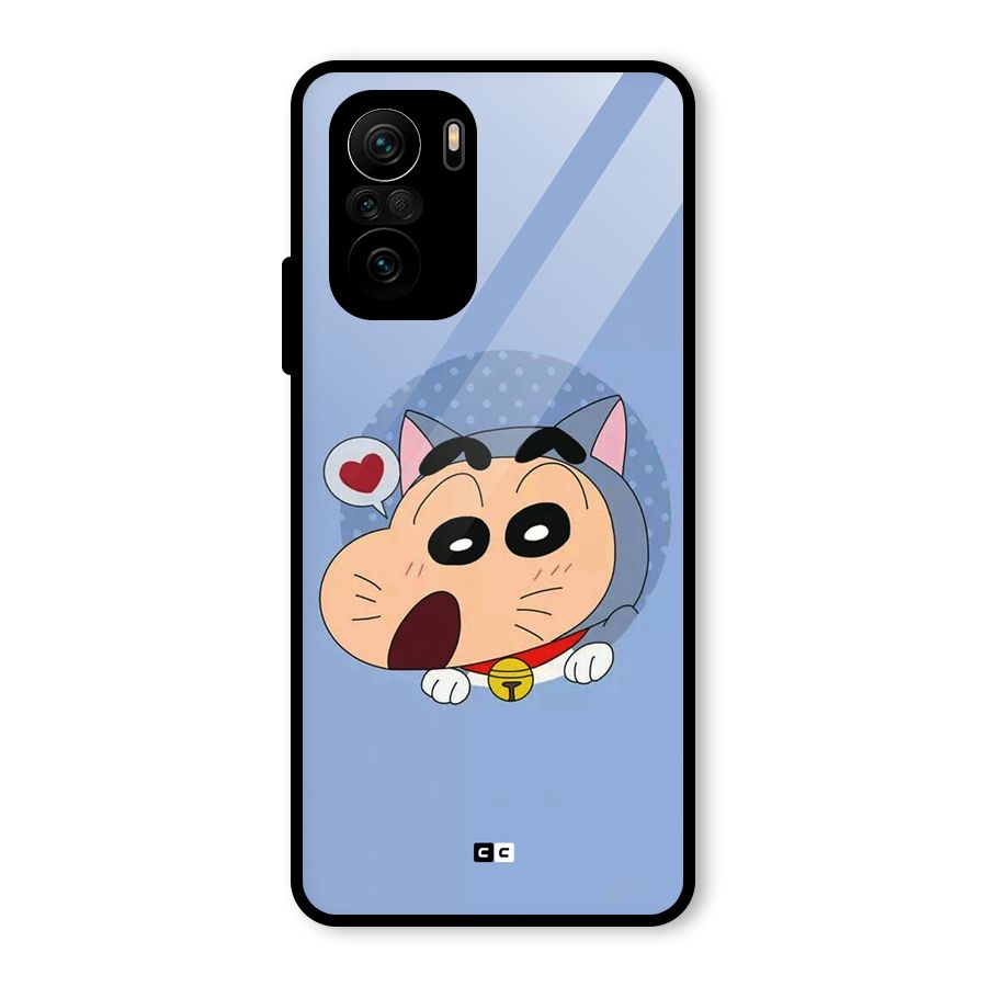 Cat Shinchan Glass Back Case for Mi 11X Pro