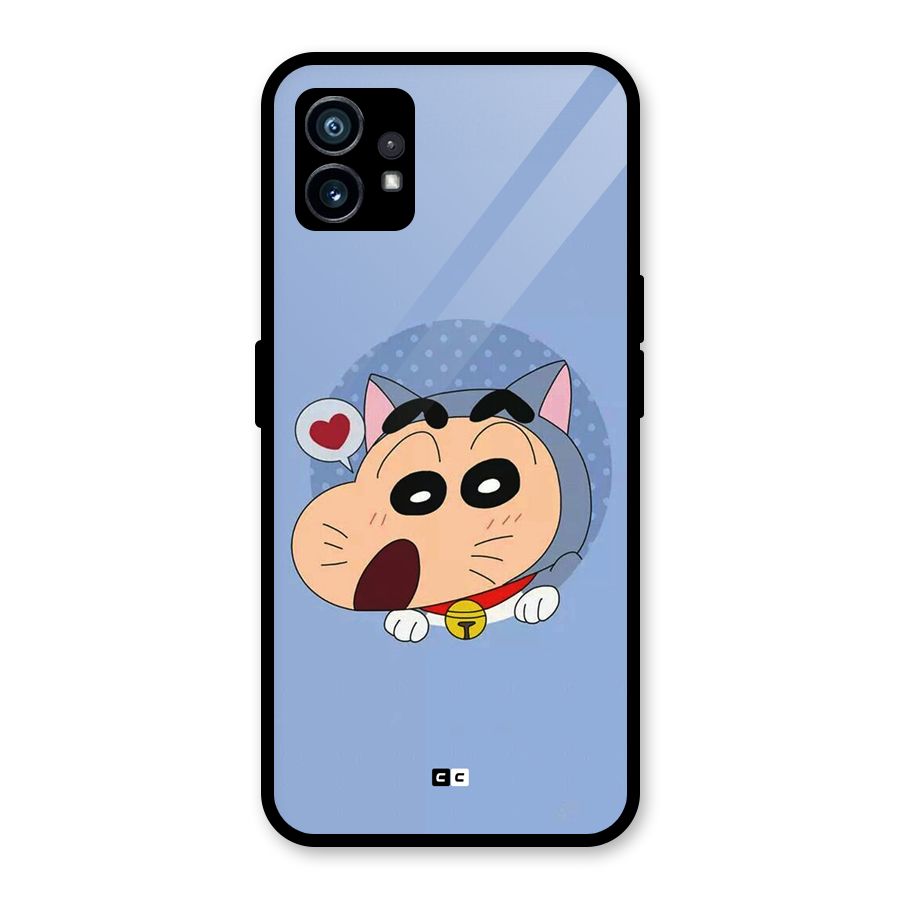 Cat Shinchan Glass Back Case for Nothing Phone 1