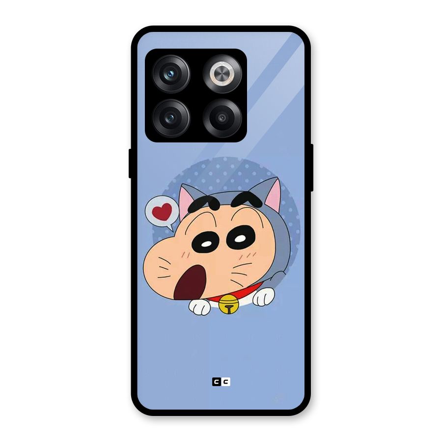 Cat Shinchan Glass Back Case for OnePlus 10T