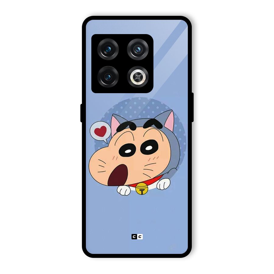 Cat Shinchan Glass Back Case for OnePlus 10 Pro 5G