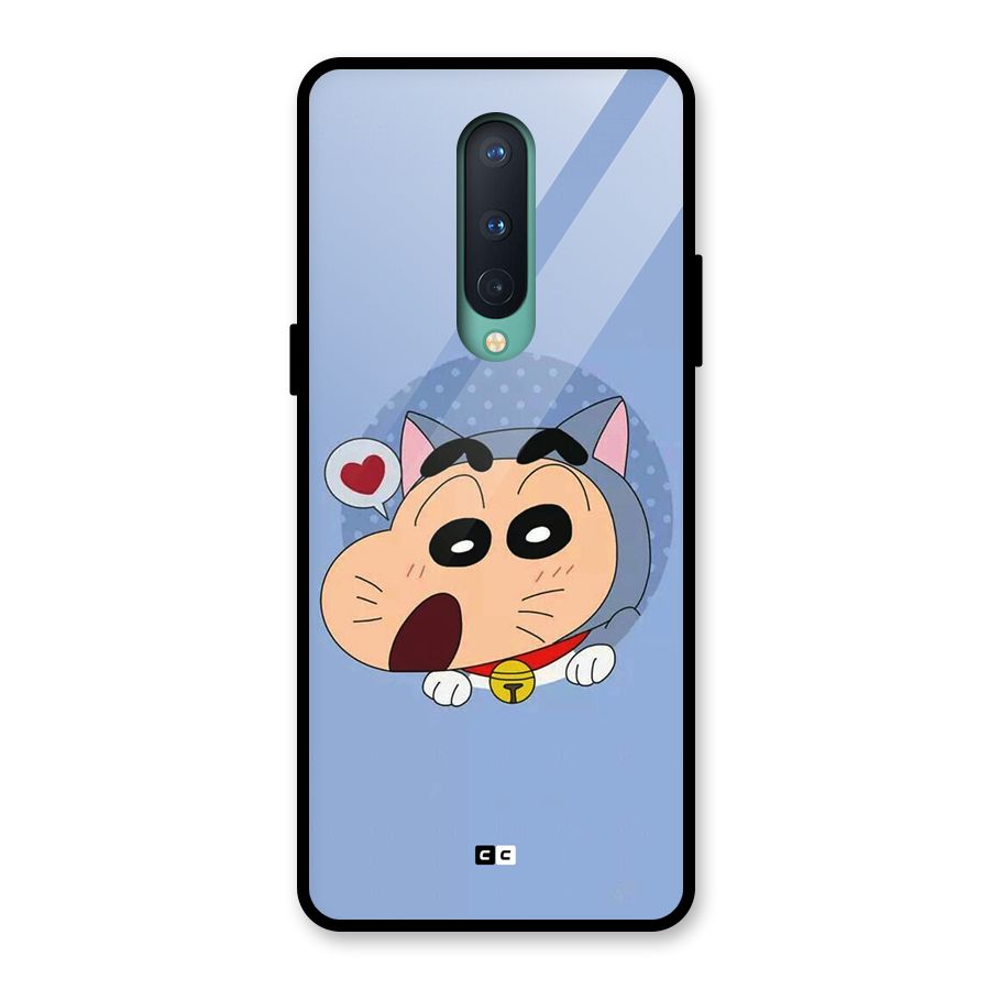 Cat Shinchan Glass Back Case for OnePlus 8