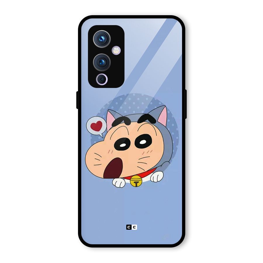 Cat Shinchan Glass Back Case for OnePlus 9