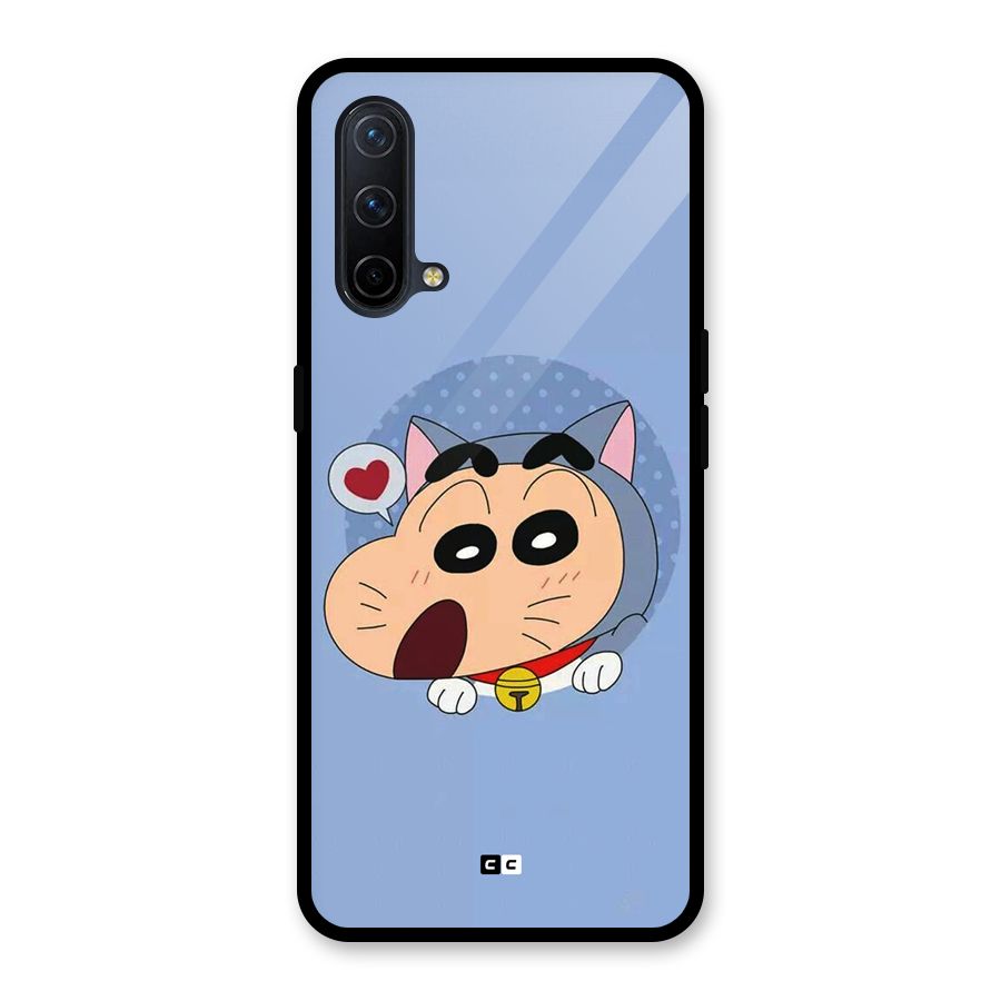 Cat Shinchan Glass Back Case for OnePlus Nord CE 5G