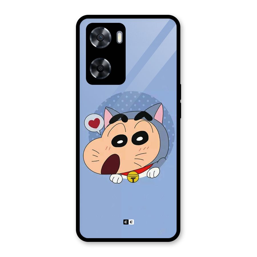 Cat Shinchan Glass Back Case for OnePlus Nord N20 SE