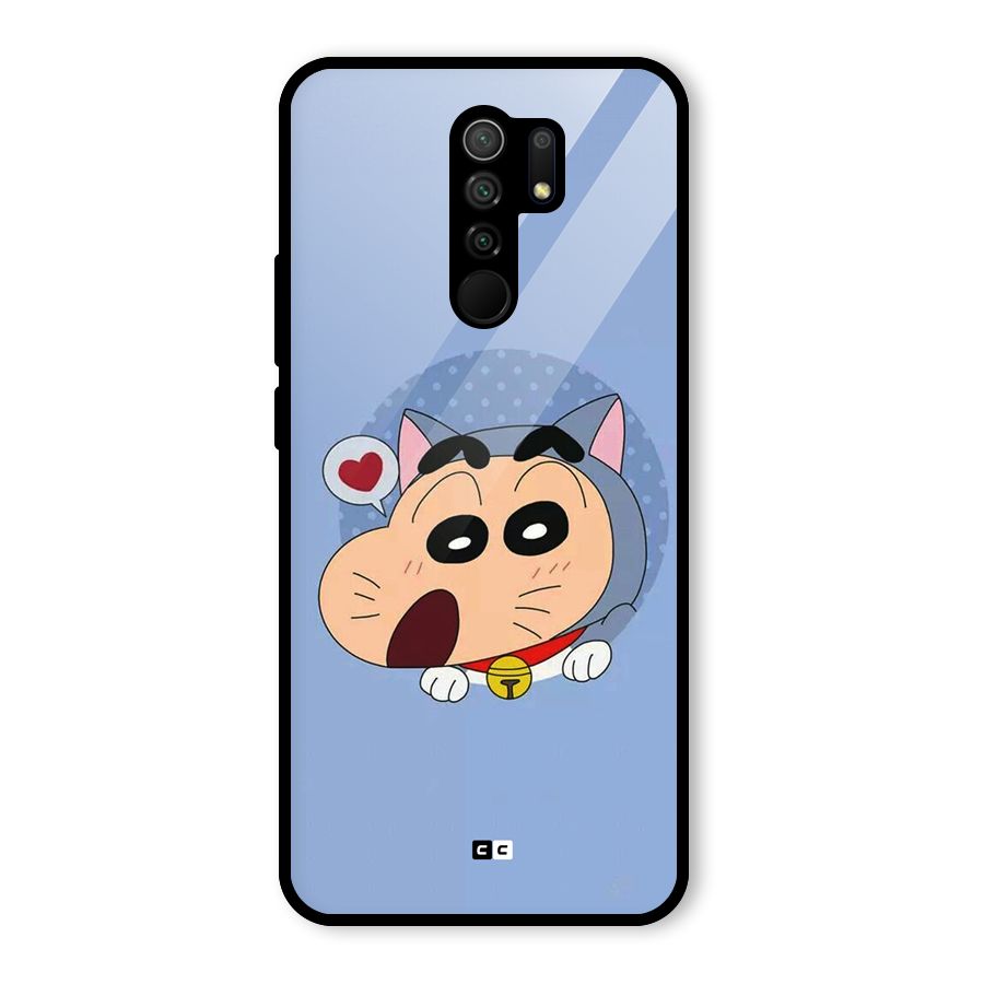 Cat Shinchan Glass Back Case for Poco M2